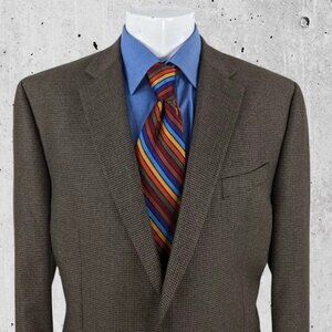 Chaps Men's Blazer Sport Coat Sports Jacket Size 44 L Ralph Lauren Houndstooth